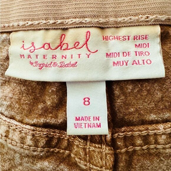 Ingrid & Isabel Maternity Side Panel Maternity Jean Shorts Size 8 - Picture 3 of 4